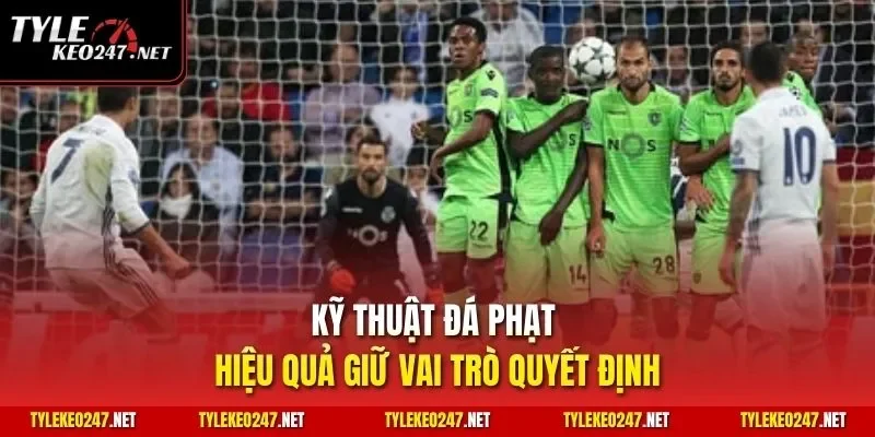 Kỹ thuật đá phạt hiệu quả giữ vai trò quyết định
